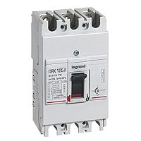 Автоматический выключатель DRX 125 B - с настраиваемыми уставками - 25 кА - 415 В~ - 3П - 50 A | код. 667355 |  Legrand 